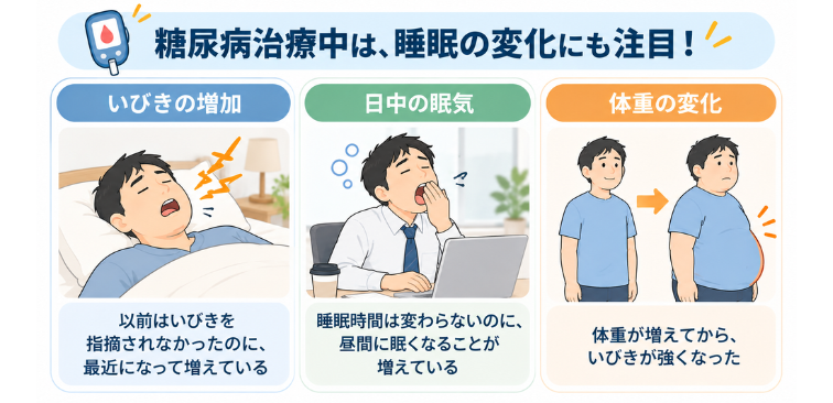 糖尿病治療中に気をつけるべき睡眠の変化