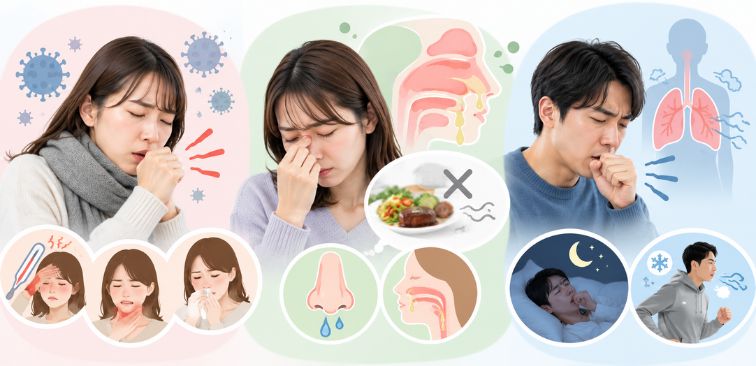 味と味覚の変化で考えられる原因の例